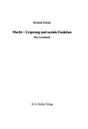 Macht - Ursprung und soziale Funktion
