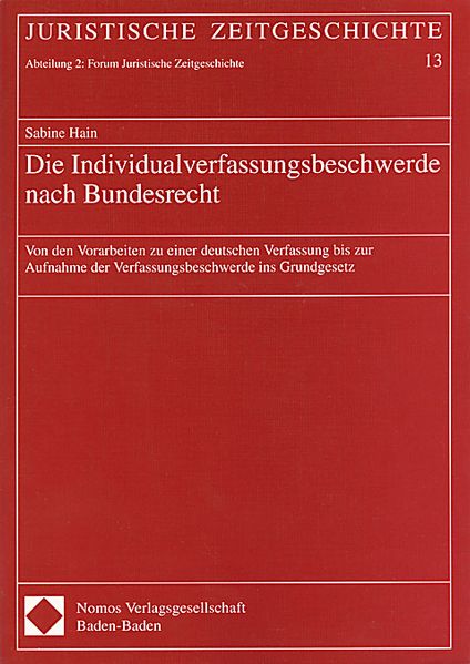 Die Individualverfassungsbeschwerde nach Bundesrecht