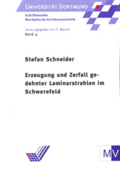 Erzeugung und Zerfall gedehnter Laminarstrahlen im Schwerefeld