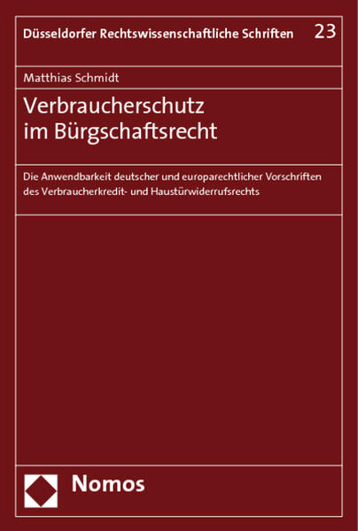 Verbraucherschutz im Bürgschaftsrecht