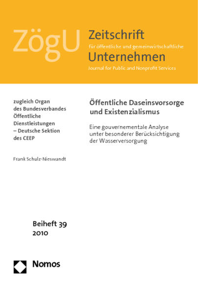 Öffentliche Daseinsvorsorge und Existenzialismus