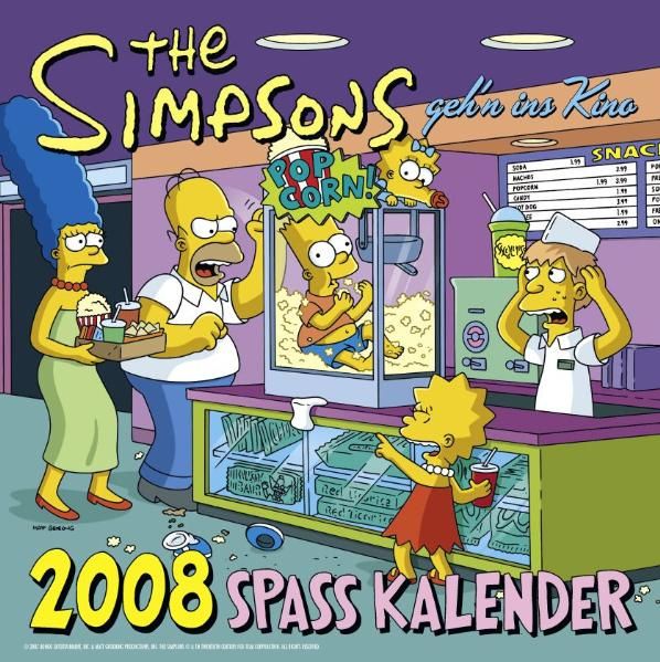 Simpsons Wandkalender 2008