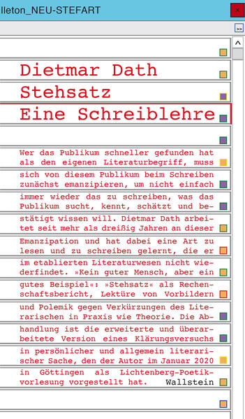 Stehsatz