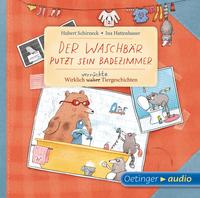 Der Waschbär putzt sein Badezimmer