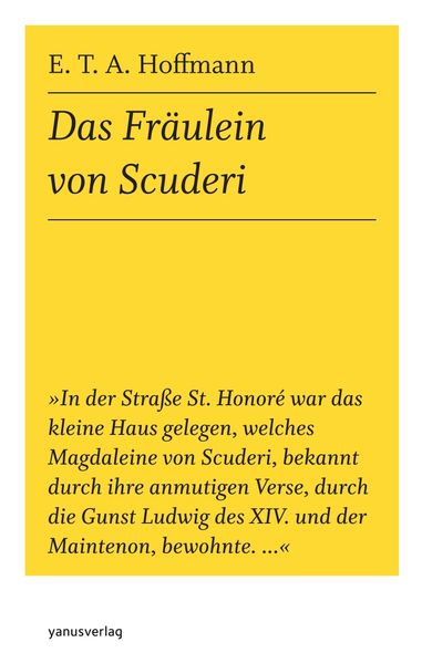 Das Fräulein von Scuderi