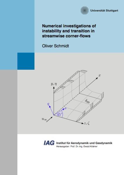 Numerical investigations of instability and transition in streamwise corner-flows