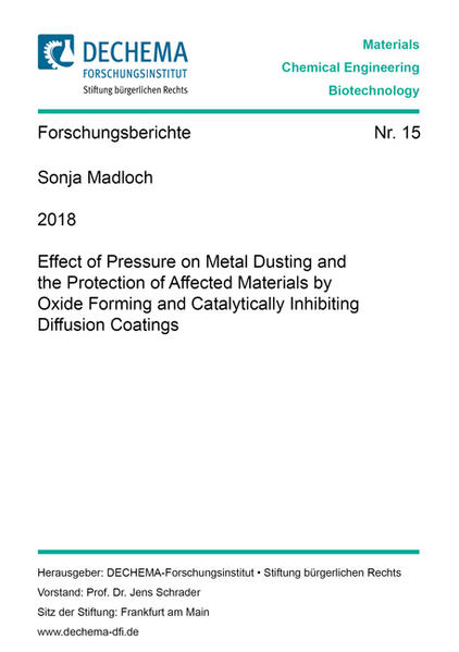 Effect of Pressure on Metal Dusting and the Protection of Affected Materials by Oxide Forming and Catalytically Inhibiting Diffusion Coatings