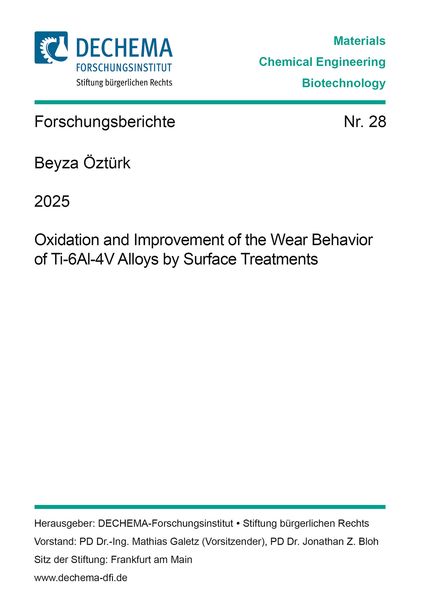 Oxidation and Improvement of the Wear Behavior of Ti-6Al-4V Alloys by Surface Treatments