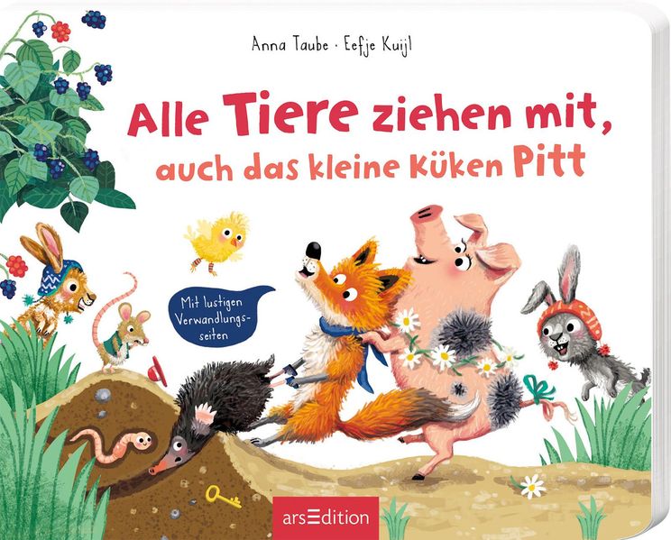 Alle Tiere ziehen mit – auch das kleine Küken Pitt