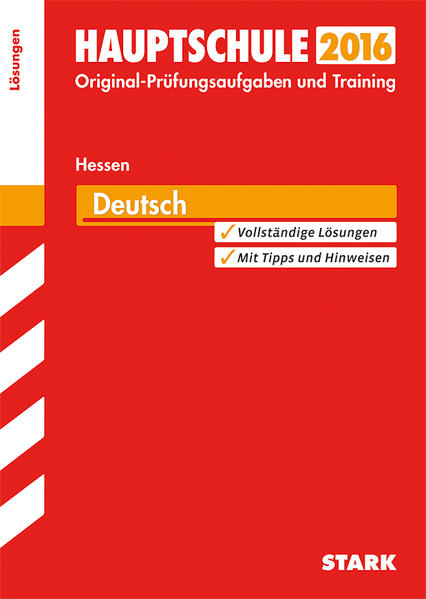 Abschlussprüfung Hauptschule Hessen - Deutsch Lösungsheft