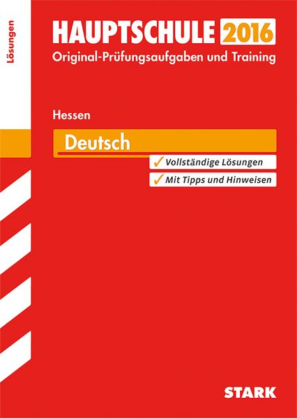Abschlussprüfung Hauptschule Hessen - Deutsch Lösungsheft