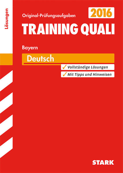 Training Quali Bayern - Deutsch Lösungsheft