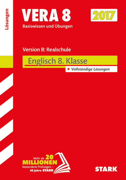 STARK VERA 8 Testheft 1: Haupt-/Realschule - Englisch Lösungen