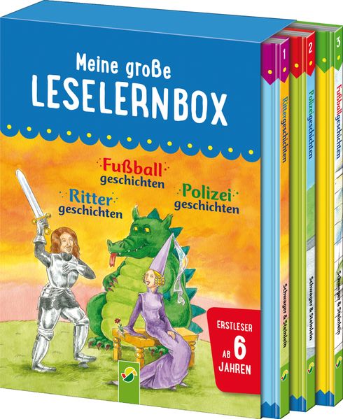 Meine große Leselernbox - Rittergeschichten, Fußballgeschichten, Polizeigeschichten