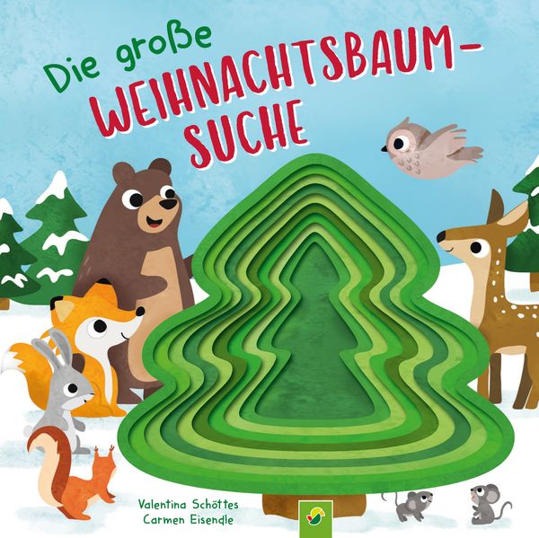 Die große Weihnachtsbaumsuche. Pappebuch mit Gucklochstanzung