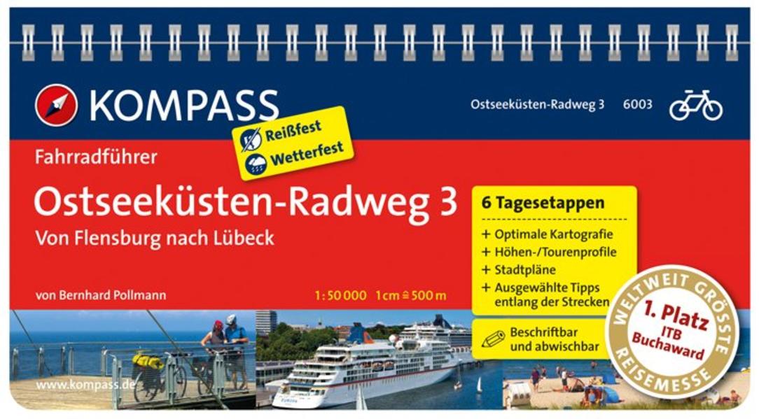 KOMPASS Fahrradführer Ostseeküsten-Radweg 3, Von Flensburg nach Lübeck