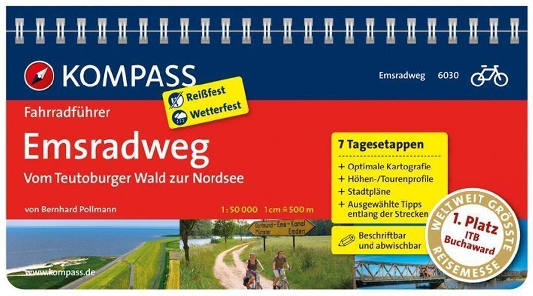 KOMPASS Fahrradführer Emsradweg, Vom Teutoburger Wald zur Nordsee