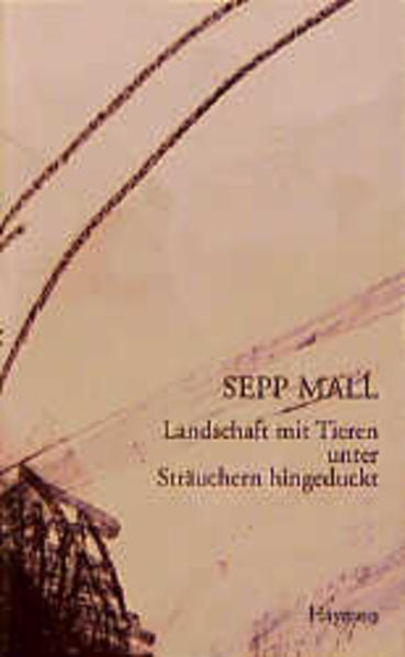 Landschaft mit Tieren unter Sträuchern hingeduckt
