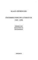 Österreichische Literatur 1945-1998
