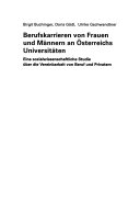 Berufskarrieren von Frauen und Männern an Österreichs Universitäten