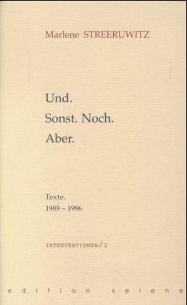 Und. Sonst. Noch. Aber