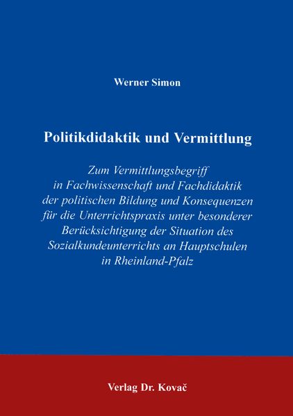 Politikdidaktik und Vermittlung