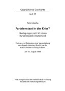 Parteienstaat in der Krise?
