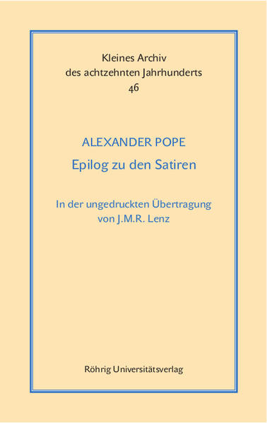Epilog zu den Satiren. Dialog I