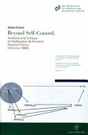 Beyond Self-Control: