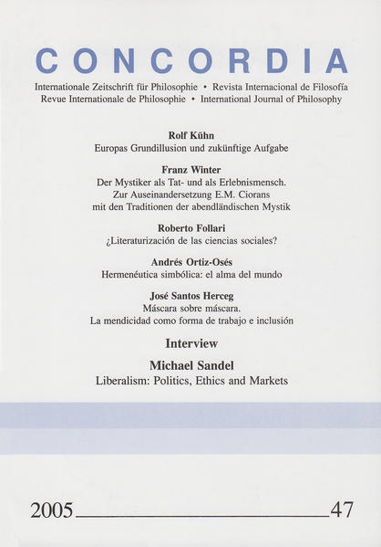 Concordia - Internationale Zeitschrift für Philosophie Heft 47