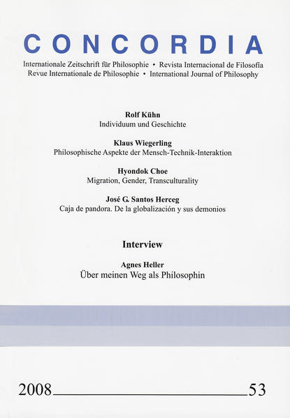 Concordia - Internationale Zeitschrift für Philosophie Heft 53