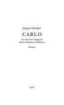 Carlo oder über den Umgang mit Katzen, Menschen und Büchern
