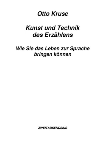 Kunst und Technik des Erzählens