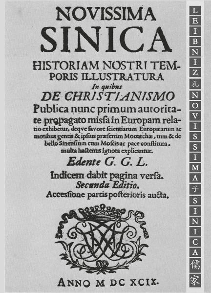 Novissima Sinica (1697). Das Neueste von China