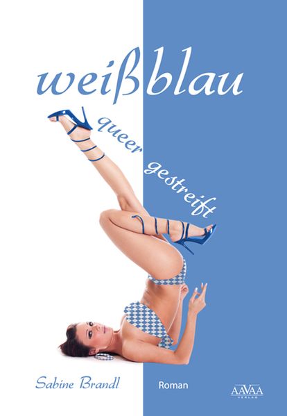 weißblau queer gestreift - Sonderformat Großschrift