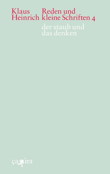 der staub und das denken