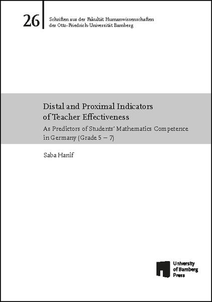 Distal and proximal indicators of teacher effectiveness