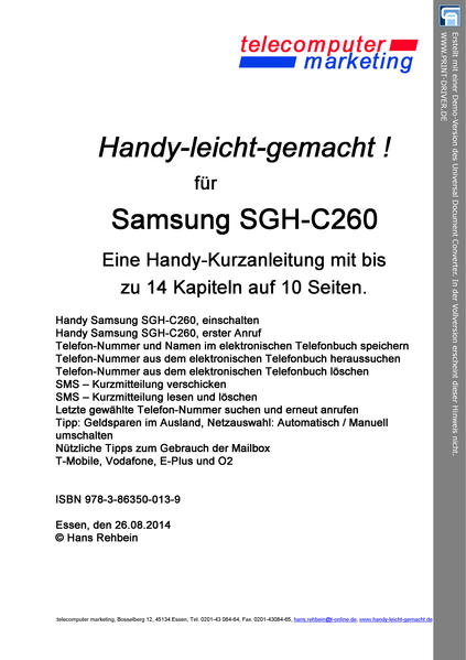 Samsung SGH-C260-leicht-gemacht
