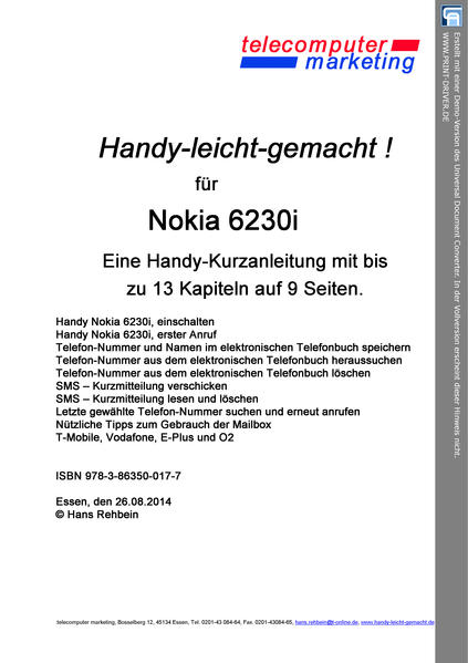 Nokia 6230i-leicht-gemacht