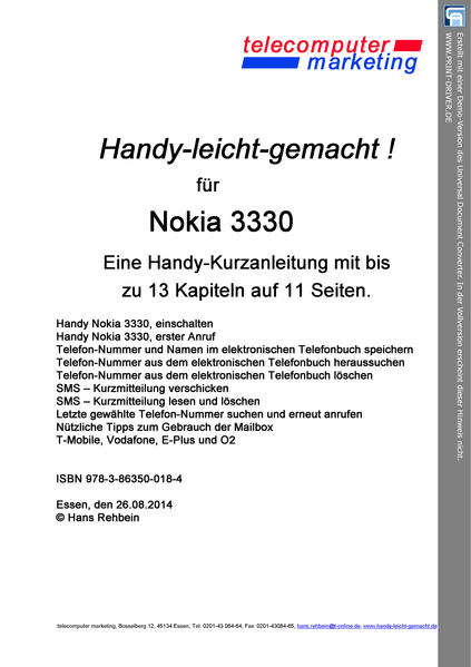 Nokia 3330-leicht-gemacht