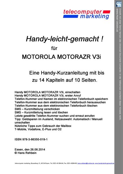 Motorola RAZR V3i-leicht-gemacht