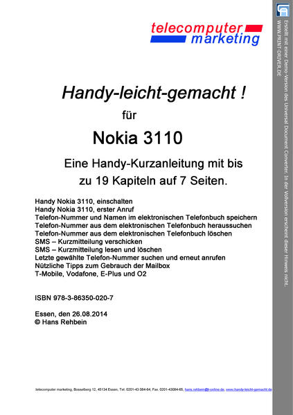 Nokia 3110-leicht-gemacht
