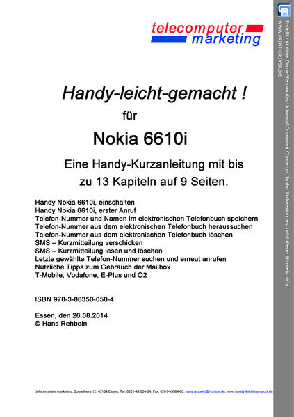 Nokia 6610i-leicht-gemacht