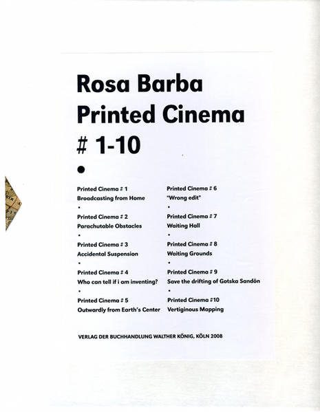 Rosa Barba. Printed Cinema # 1-10