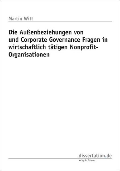 Die Außenbeziehungen von und Corporate Governance Fragen in wirtschaftlich tätigen Nonprofit-Organisationen