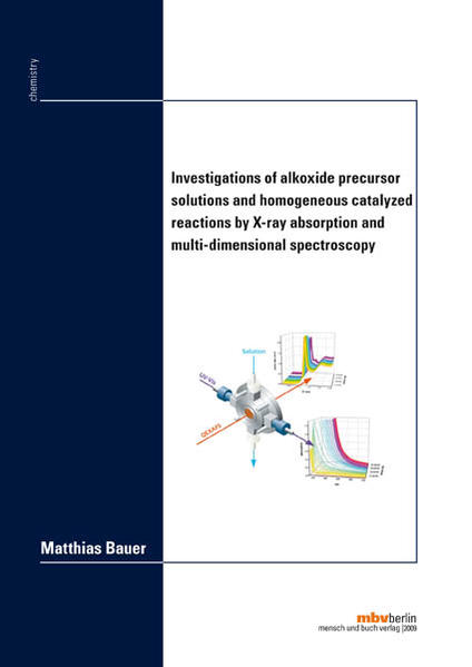 Investigations of alkoxide precursor solutions and homogeneous catalyzed reactions by X-ray absorption and multi-dimensional spectroscopy