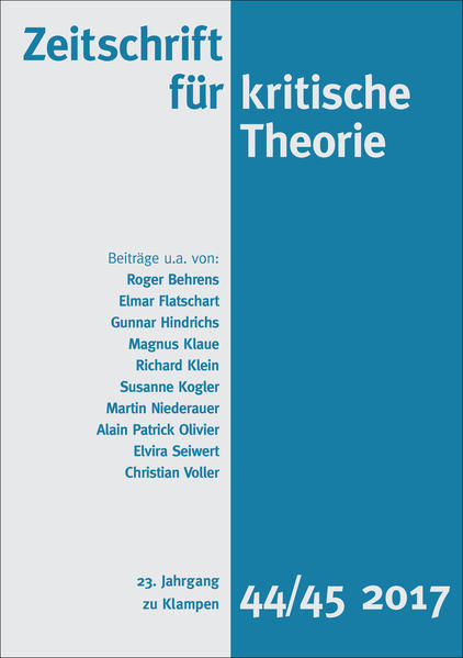 Zeitschrift für kritische Theorie, Heft 44/45