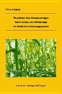 Reduktion des Nitrataustrages beim Anbau von Winterraps im Zweikultur-Nutzungssystem