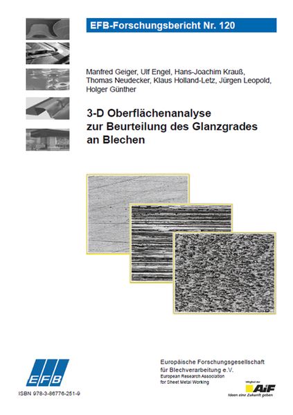 3-D Oberflächenanalyse zur Beurteilung des Glanzgrades an Blechen
