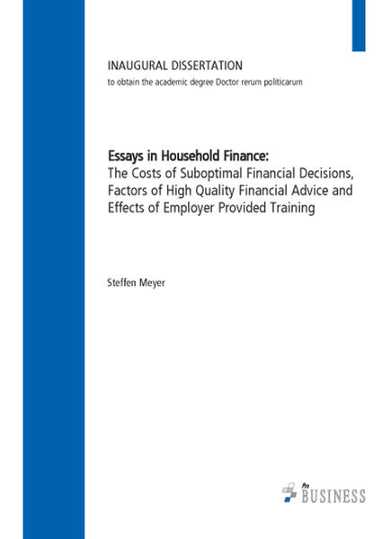 Essays in Household Finance